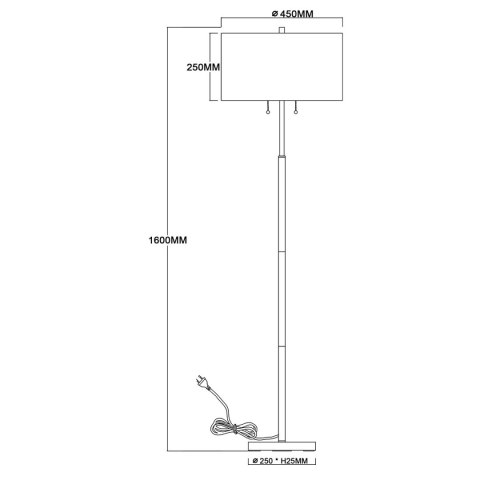 Lampa stojąca Fogo 2xE27 biała LP-0304/2F WH