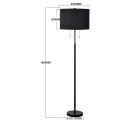 Lampa stojąca Fogo 2xE27 czarna LP-0304/2F BK