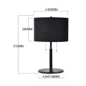 Lampa stołowa Fogo 2xE27 czarna LP-0304/2T BK