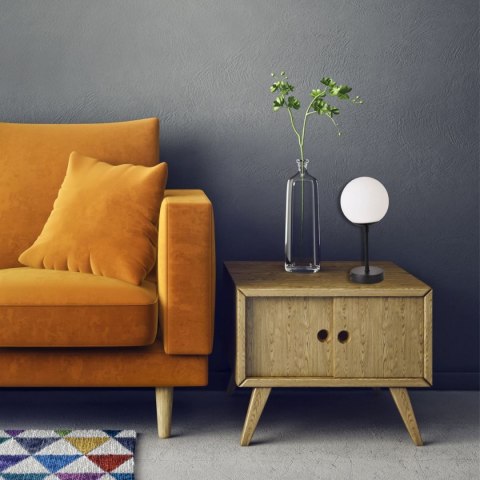 Lampa stołowa czarna, biała kula Dorado mała LP-002/1T S BK