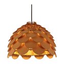 Lampa wisząca Burgo duża 1xE27 drewno LP-101335/1P L