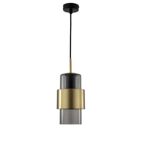 Lampa wisząca Miele długa 1xE27 złota/dymna LP-866/1P L SM/GD