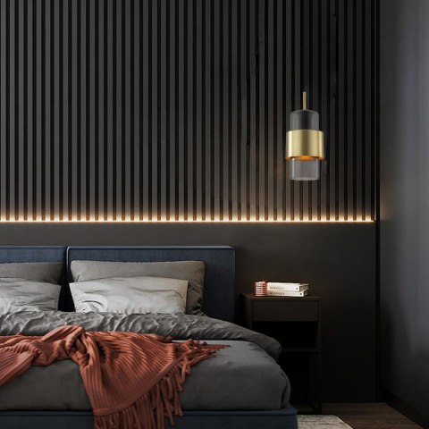 Lampa wisząca Miele złota/dymna LP-866/1P L SM/GD