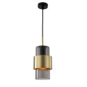 Lampa wisząca Miele długa 1xE27 złota/dymna LP-866/1P L SM/GD