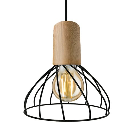 Lampa wisząca Moderno 1xGU10 czarno/brązowa LP-1221/1P S BK