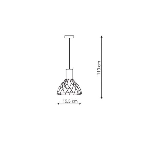 Lampa wisząca Moderno 1xGU10 czarno/brązowa LP-1221/1P S BK