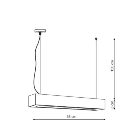 Lampa wisząca Ibros średnia 18W CCT IP20 1xLED biała LP-7001/1P 20 WH-63 18 CCT