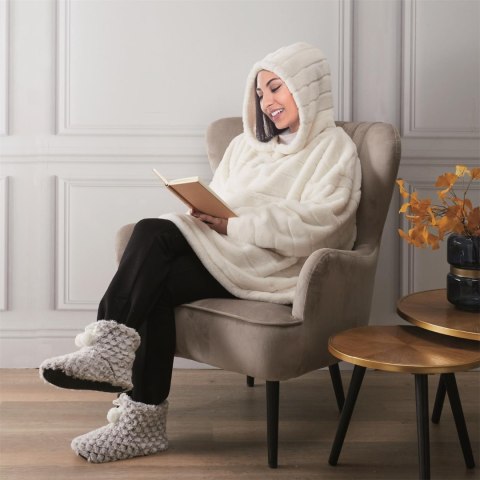 Bluza / snuddie z syntetycznego futerka biała