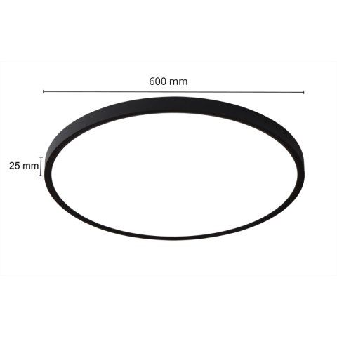 California plafon 60cm czarny