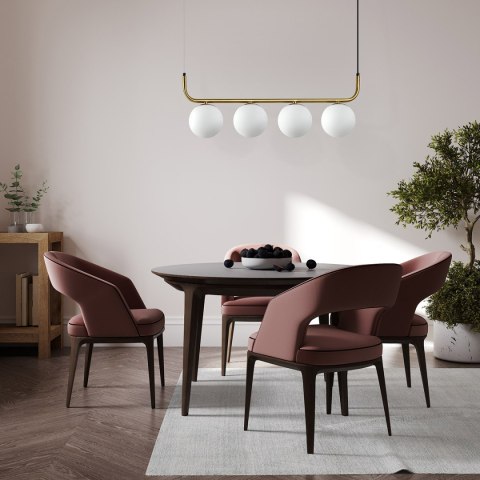 Lampa wisząca białe kule złota Alisa 4