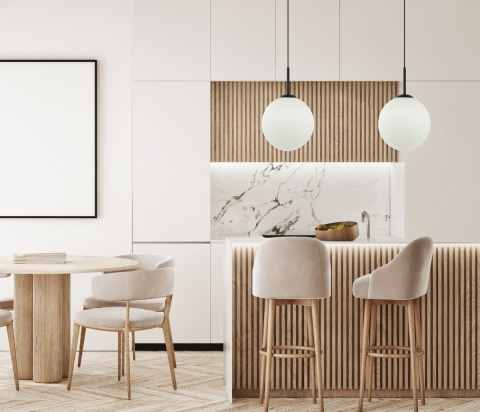 Lampa wisząca kula DEORE PND-5578-1L-BK