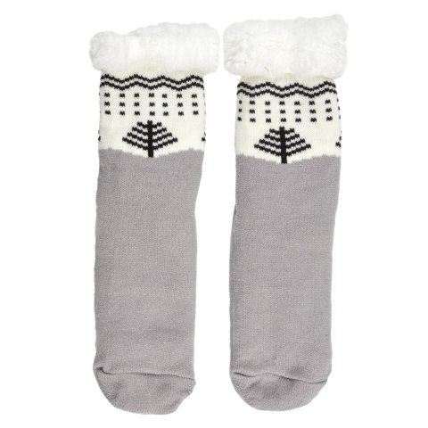 Skarpety zimowe sherpa ze wzorem rozmiar 39-42 szare