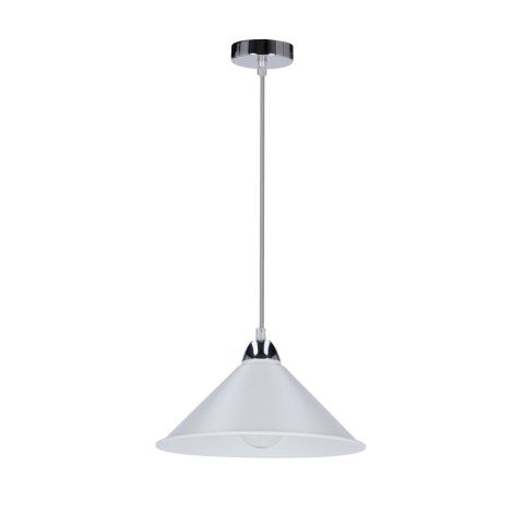 Avola lampa wisz¹ca chromowy 26 1x60W E27 klosz bia³y