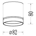 Kendal Oprawa natynkowa 1 x GX53 czarna LP-6331/1SM R1 BK