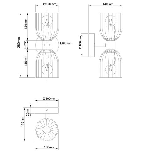 Podwójny kinkiet Piega 2xE14 LP-939/2W white