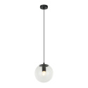 Lampa wisząca kula przezroczysta Sarpo PND-58867-1S-BK