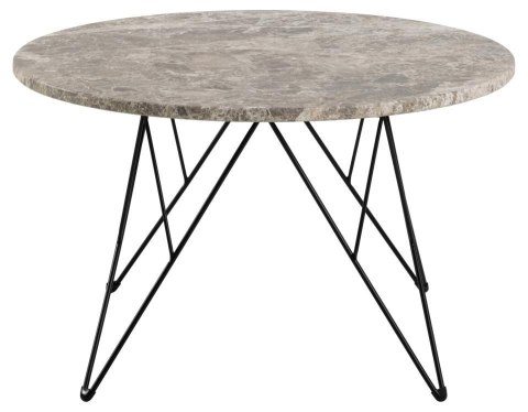 Stolik kawowy Prunus 80cm marmur szary/ czarny