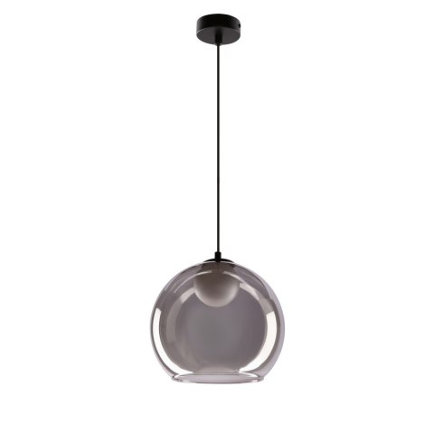 Brin lampa sufitowa czarny 1x15W G9 klosz dymiony+bia³y