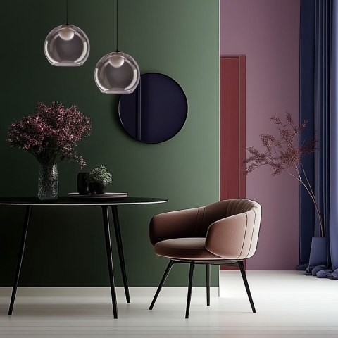 Brin lampa sufitowa czarny 1x15W G9 klosz dymiony+bia³y