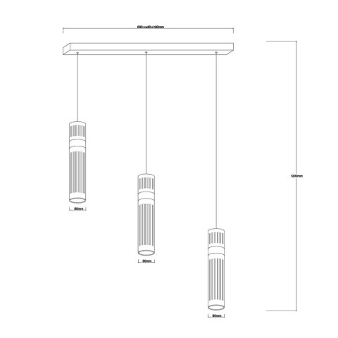 Lampa wisząca Ambiente 3 grafitowa LED CCT