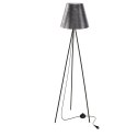 PLATINO lampa pod³ogowa czarny 1x40W E27 aba¿ur srebrny