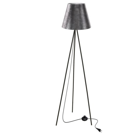 PLATINO lampa pod³ogowa czarny 1x40W E27 aba¿ur srebrny