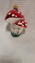 Bombka szklana Grzybek Muchomorek wys. 10 cm