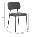 Krzesło Esther szare ciemne
