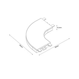 Łącznik natynkowy C Magnetic Slim biały