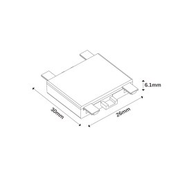 Łącznik natynkowy I Magnetic Slim biały