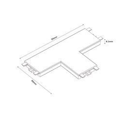 Łącznik natynkowy T Magnetic Slim czarny