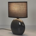 Lampa ceramiczna owalna grafitowa