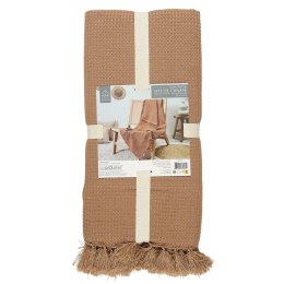 Narzuta na łóżko waflowana 120x150 cm ochra