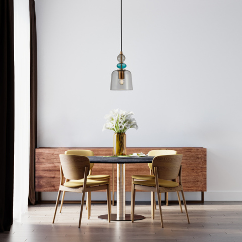 Nowoczesna lampa wisząca kolorowa Namos PND-27092B-MC-BRO