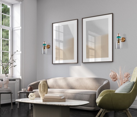 Nowoczesny kinkiet kolorowy Busco WL-30263-1B-BRO-SG