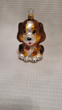 Bombka szklana Pies wys. 8 cm