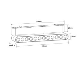 Reflektor Magnetic Slim Blaze 12W LED 3000K czarny