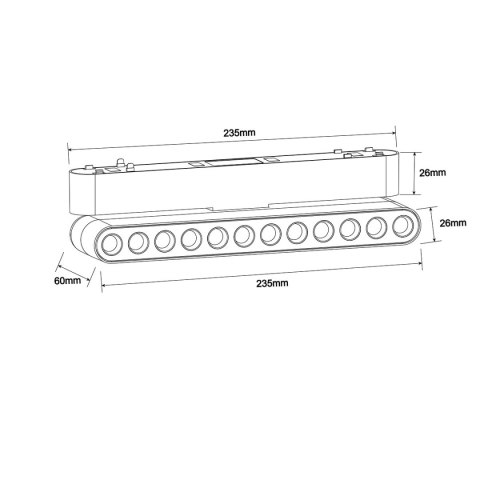 Reflektor Magnetic Slim Blaze 12W LED 4000K biały
