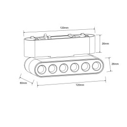 Reflektor Magnetic Slim Blaze 6W LED 3000K biały