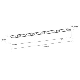 Reflektor Magnetic Slim Zing 12W LED 3000K biały