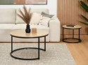 Zestaw 2 stolików Ruth naturalne/czarne