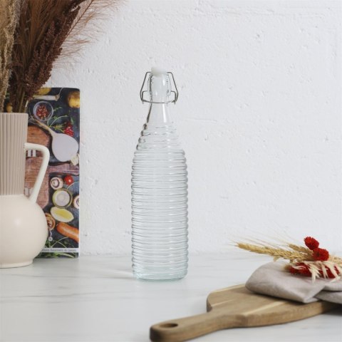Butelka szklana 1L paski