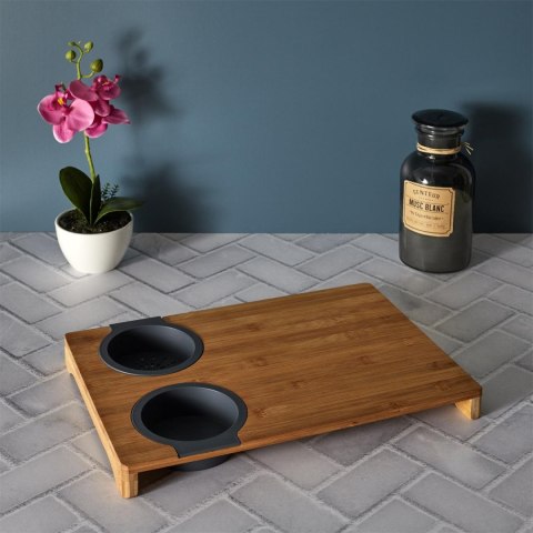 Deska do krojenia z miską i sitkiem