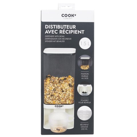 Dozownik na produkty sypkie z miseczką 1,5L