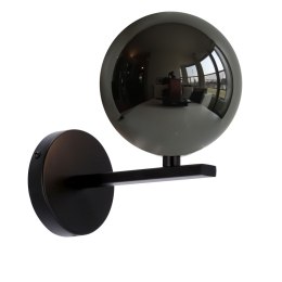 Kama lampa kinkiet czarny+złoty 1x28 G9 klosz grafitowy