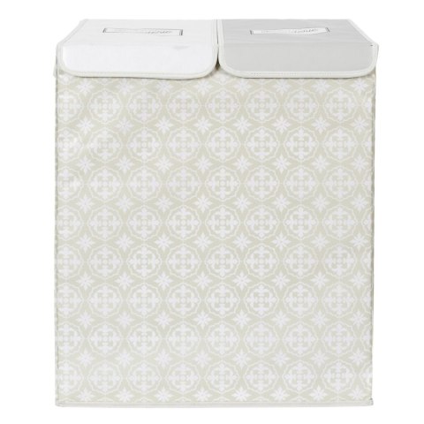 Kosz na pranie podwójny 50x41x57 szary tkanina