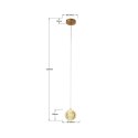 Lampa wisząca Brillant 1 złota LED CCT