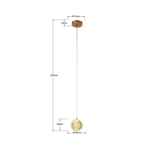 Lampa wisząca Brillant 1 złota LED CCT