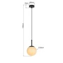 Lampa wisząca Dorado czarna pojedyncza LP-002/1P BK