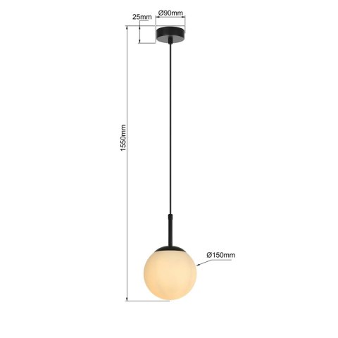 Lampa wisząca Dorado czarna pojedyncza LP-002/1P BK
